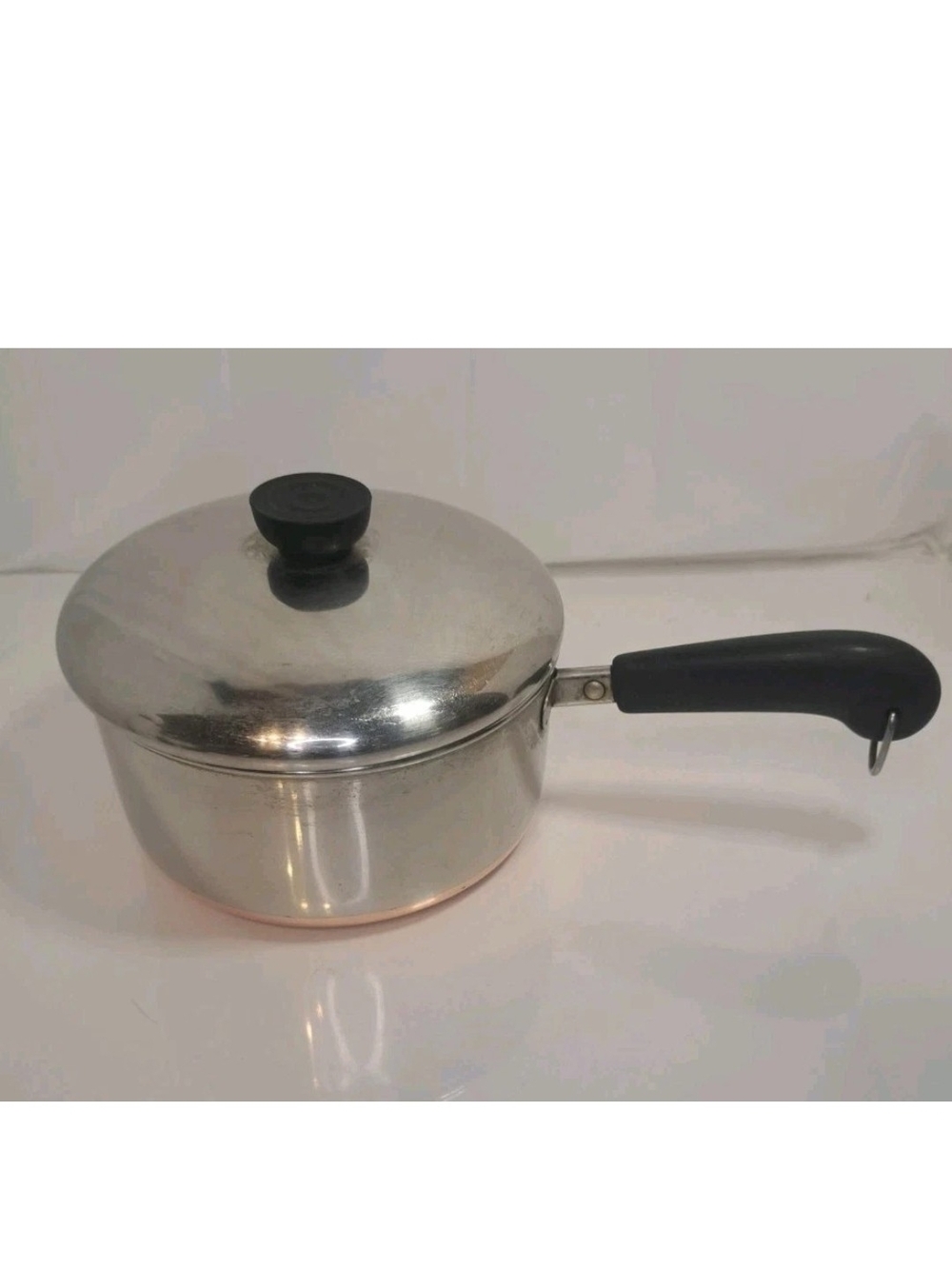 VINTAGE Revere Ware 3 qt Copper Bottom Saucepan w/Lid Riverside CA